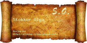 Stokker Olga névjegykártya